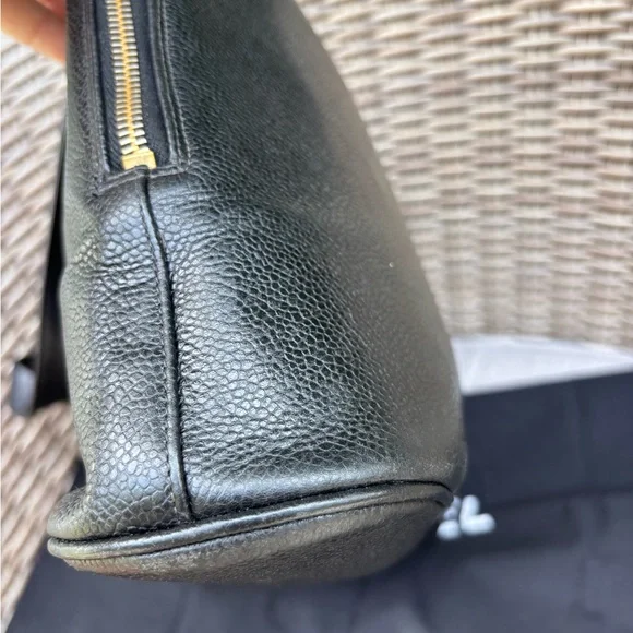Authentic CHANEL DOME timeless CC double zipper black caviar tote - Picture 9 of 16